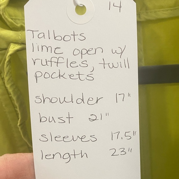 Talbots Vibrant Green Ruffled Blazer - Picture 5 of 5